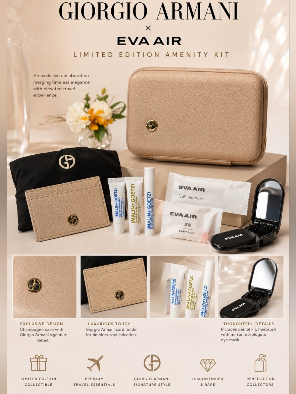 Giorgio Armani x EVA Air Amenity Kit LIMITED EDITION